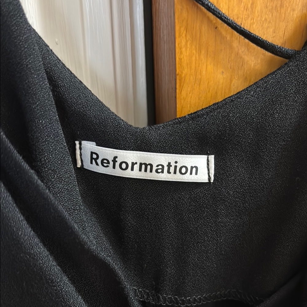 Reformation Black strappy top